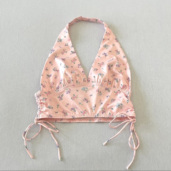 Nwot Princess Polly  Penelope Pink Floral Halter Top - Picture 2 of 10
